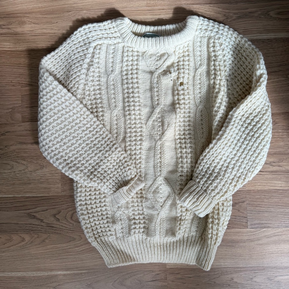 Cable Knit Wool Sweater